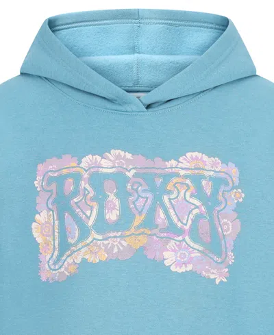 Roxy Kids' Botanical Oversized Hoodie In Blue