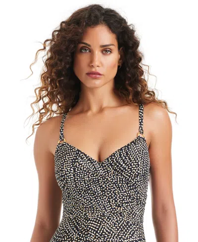 Beyond Control Women's V-neck Over-the-shoulder One-piece Swimsuit In Multi
