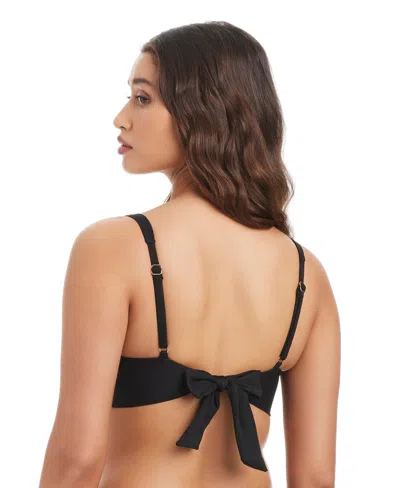 Bar Iii Women's Center Of Attention Over-the-shoulder Bralette, Macy's Exclusive In Black