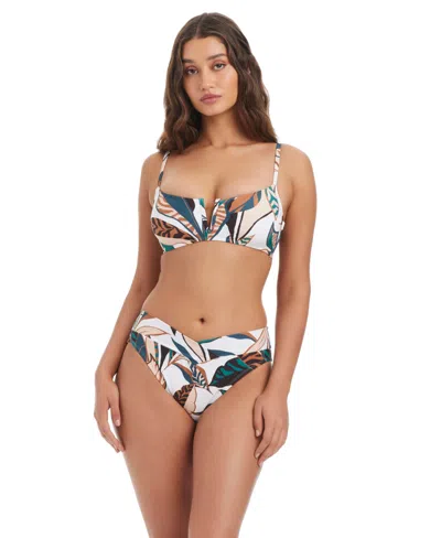 Bar Iii Women's Safari Chic V-wire Over-the-shoulder Bralette, Macy's Exclusive In Multi