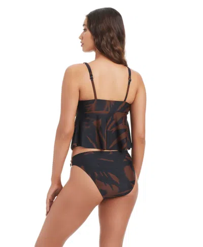 Bar Iii Women's Palm Breeze Fly Away Over-the-shoulder Tankini, Macy's Exclusive In Multi