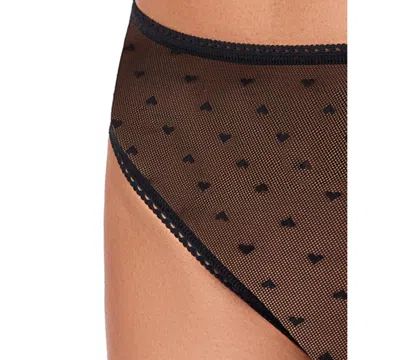 Dkny Heart Mesh Bikini In Black