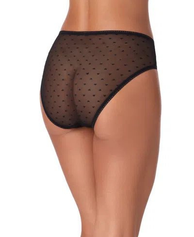 Dkny Heart Mesh Bikini In Black