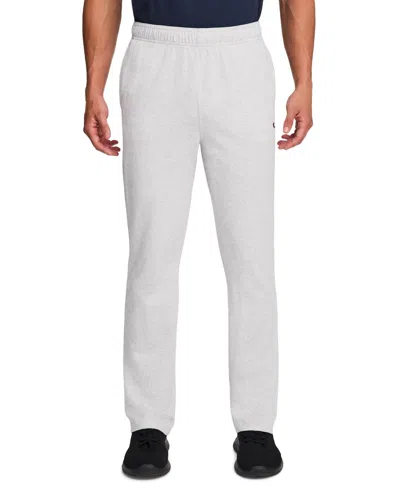 Champion Lightweight Lounge Pants, Open Hem, C Logo In White