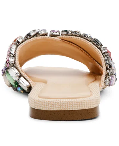 Steve Madden Women's Levity Embellished Flat Slide Sandals In Multi