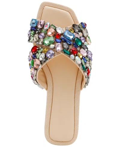 Steve Madden Women's Levity Embellished Flat Slide Sandals In Multi