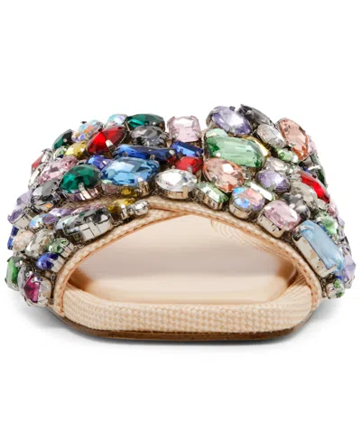 Steve Madden Women's Levity Embellished Flat Slide Sandals In Multi