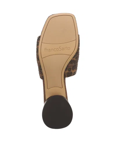 Franco Sarto Women's Loran Stacked Heel Slide Dress Sandals In Multi