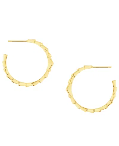 And Now This Cubic Zirconia In 18k Gold Plated Brass Geometric Hoop Earrings, Macy's Exclusive