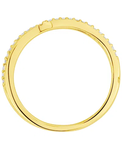 And Now This Cubic Zirconia 18k Gold Plated Brass Coil Ring, Macy's Exclusive In Gold