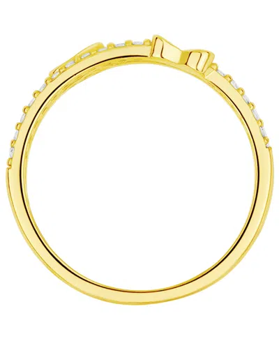 And Now This 2-pc. Cubic Zirconia 18k Gold Plated Brass Ring Set, Macy's Exclusive In Gold