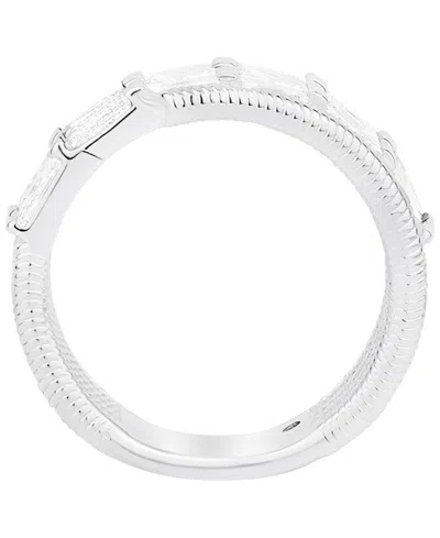 And Now This Cubic Zirconia Silver Plated Coil Ring, Macy's Exclusive In Silver