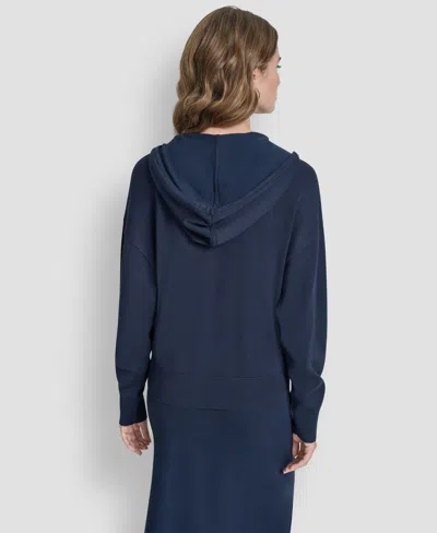 Dkny Women's Hooded Sweater In Blue