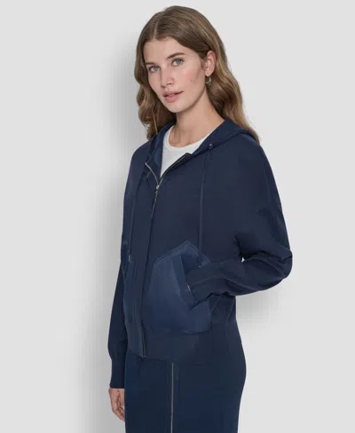 Dkny Women's Hooded Sweater In Blue