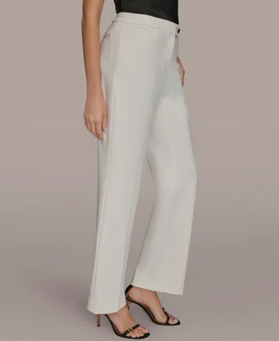 Donna Karan Women's Flared Mid-rise Pants In White
