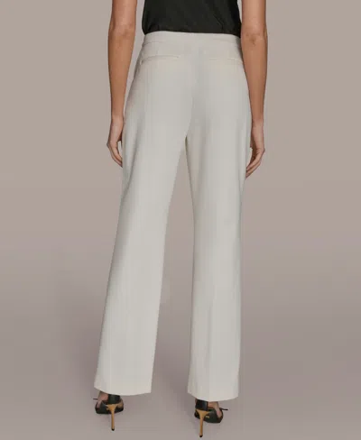 Donna Karan Women's Flared Mid-rise Pants In White