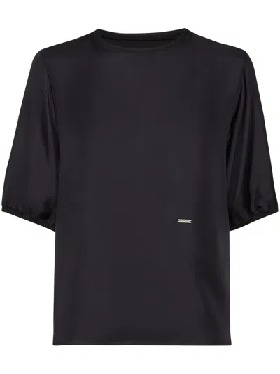 Dsquared2 Short Sleeves T-shirt Blouse In Black
