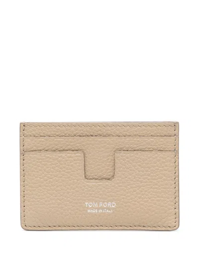 Tom Ford Mens Credit Card Holder In Sand