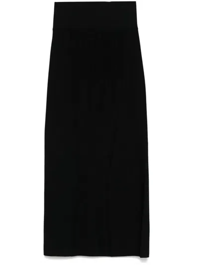 Mugler Classic Black Midi Dress By  In Black