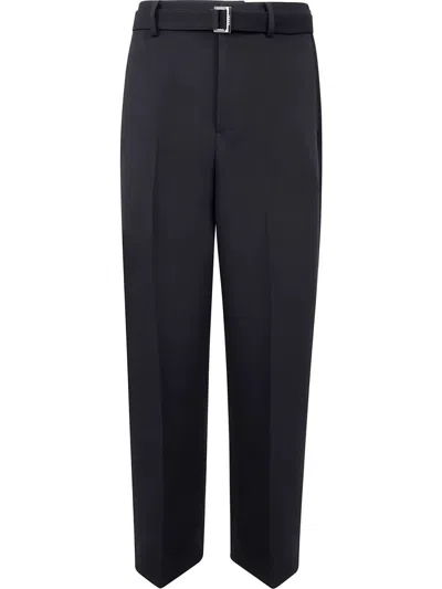 Sacai Matelasse Twill Pants In Black