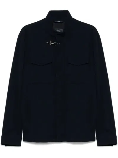 Fay Wool Jacket In Blue