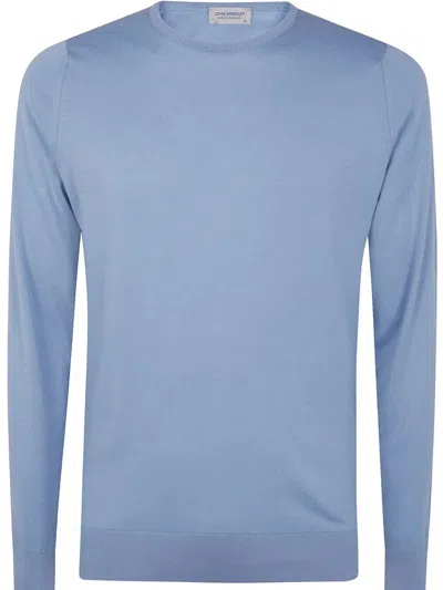 John Smedley Hatfield Long Sleeves Crewneck Pullover In Blue
