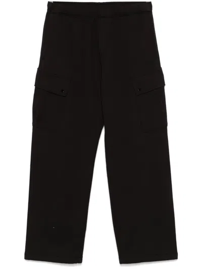 C.p. Company C. P. Company Diagonal Raised Fleece Cargo Sweatpants In Black