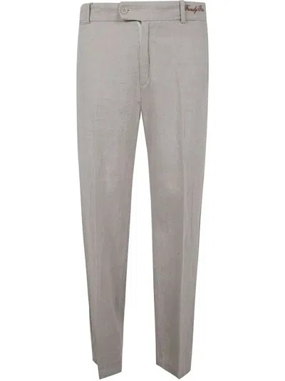 Family First Regular Pants Linen In Gray