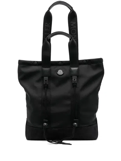 Moncler Tech Tote Small Bag In Black