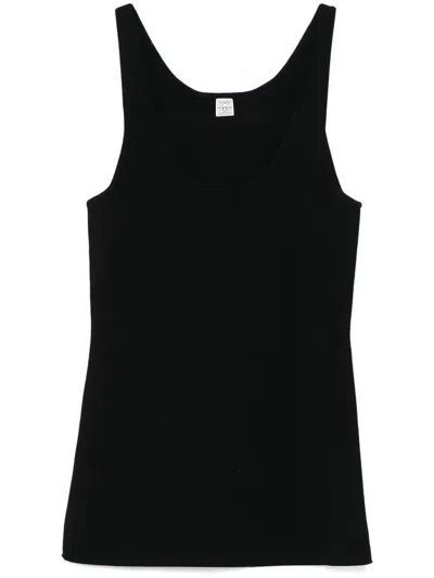 Totême Compact Knit Tank In Black