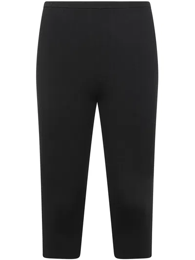 Totême Compact Knit Capri Trousers In Black