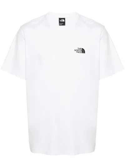 The North Face Man Short Sleeves Simple Dome Tee In White