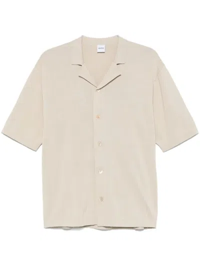 Aspesi Short Sleeves Bowling Shirt In Neutral