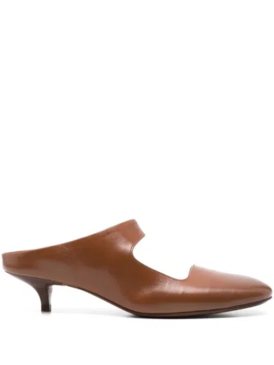 Marsèll Brown Spianata Leather Mule In Brown