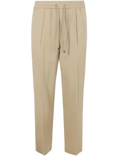 Jacob Cohen Low Fit Carrot Daniel Batavia Raw Trousers In Neutral