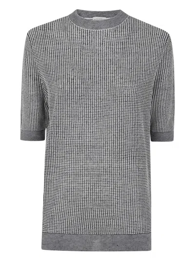 Ballantyne Short Sleeves Pullover In Gray