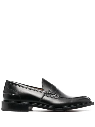 Tricker's Leather Loafers In Black
