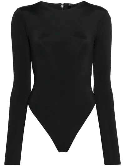 Entire Studios Bodysuit Nylon Spandex Soot In Black
