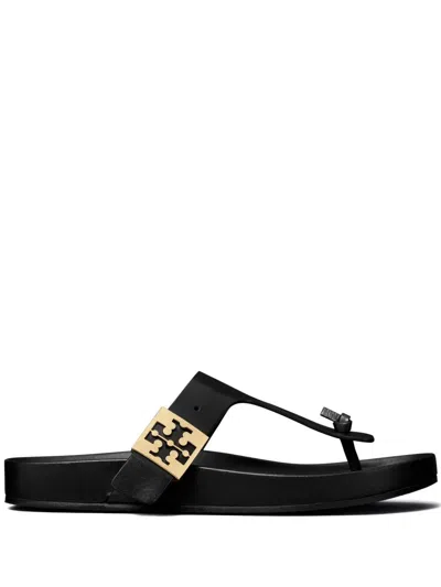 Tory Burch Mellow Thong Sandals In Black