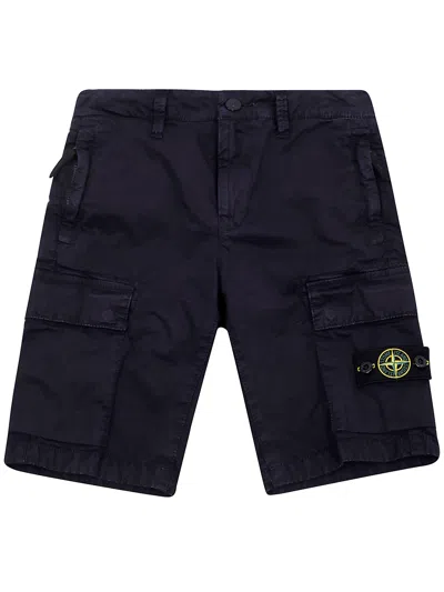Stone Island Regular Bermuda Trousers In Blue