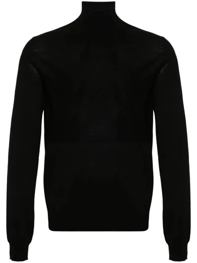 Jil Sander Jumper Turtle Neck Long Sleeves In Black