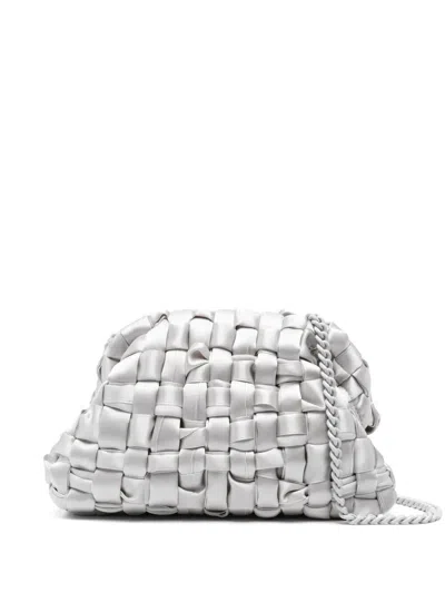 Maria La Rosa Satin Game Pouch In Silver