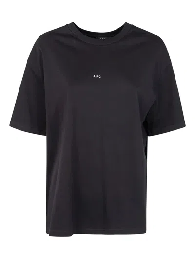 Apc A. P.c. Boxy Micro Logo Gots T-shirt In Black