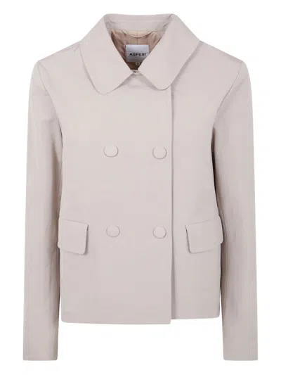 Aspesi Aranciata Double Breasted Jacket In Multi