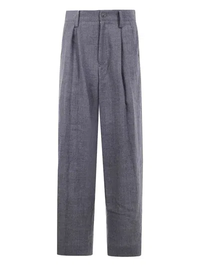 Y's U-1 Tuck Wide Pants In Gray