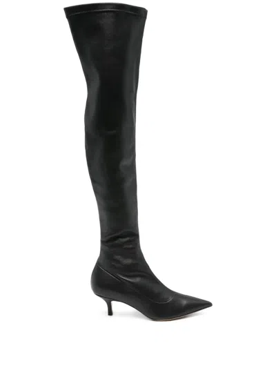 P.a.r.o.s.h P. A.r. O.s. H. Eco Leather Stretch Boot In Black