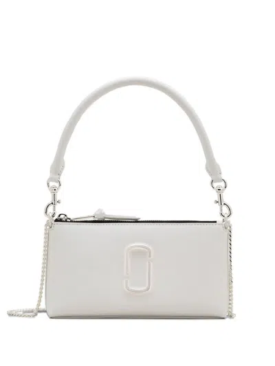 Marc Jacobs The Pochette Leather Snapshot In White