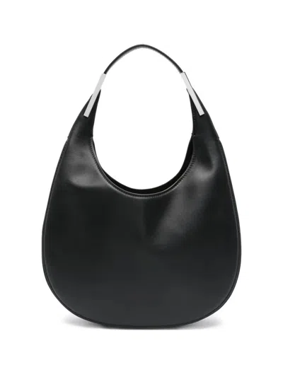Savette The Small Florence Hobo In Smooth Calf Leather In Black