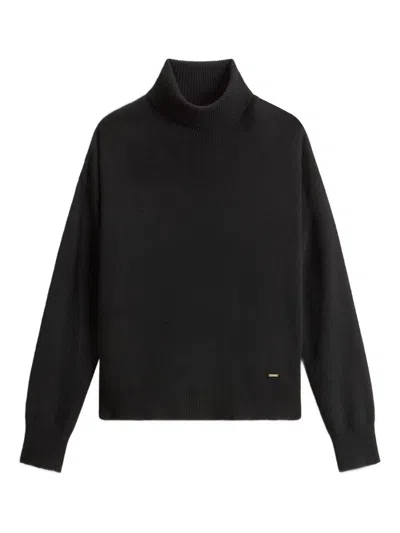 Woolrich Comfort Wool Cash Turtleneck In Black