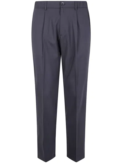 Herno Pleated-front Straight-leg Trousers In Gray